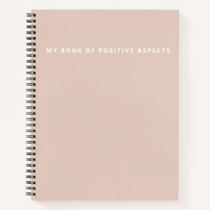 Carnet Aspect positif ultra minimaliste rose