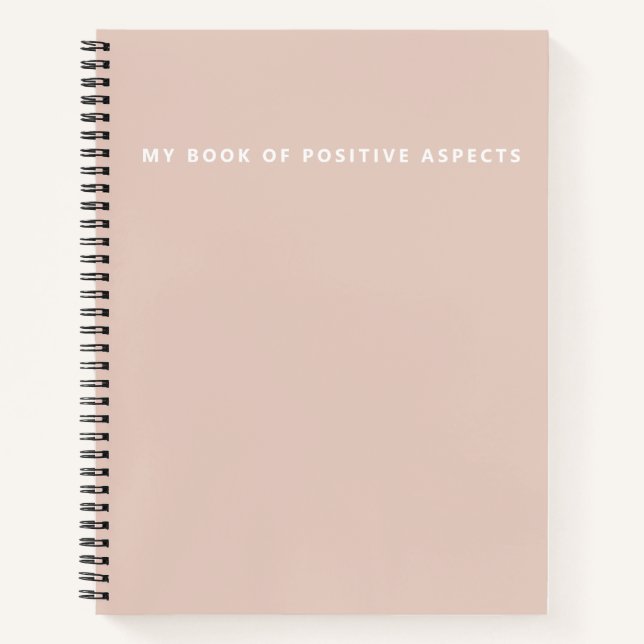 Carnet Aspect positif ultra minimaliste rose (Devant)