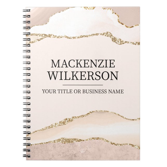 Carnet Assiette ivoire et beige avec Parties scintillant  (Devant)