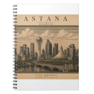 Carnet Astana | Conception de ville de voyage vintage
