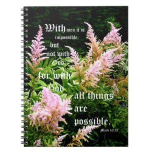 Carnet Astilbe avec Mark 10:27