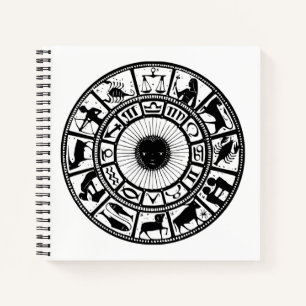 Carnet Astrologie vintage Roue Zodiaque