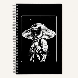 Carnet Astronaut Cat Alien OVNI Science-fiction