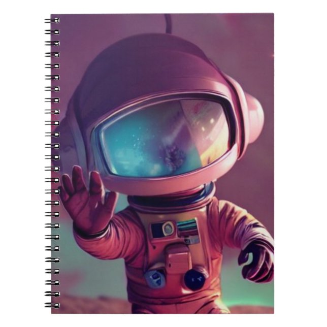 Carnet Astronaute du petit Alien rouge (Devant)
