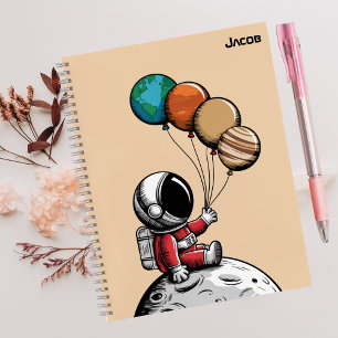 Carnet Astronaute Fantaisiste Mignon, Planète Espace Exté