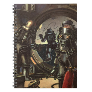 Carnet Astronautes de la science-fiction vintage en prome
