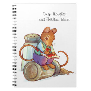 Carnet astucieux de pensées de souris profonde
