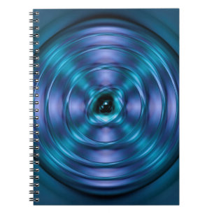 Carnet atome de rotation bleu