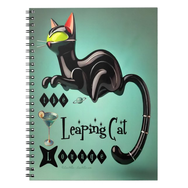 Carnet Atomique Futuriste Le Leaping Cat Lounge (Devant)