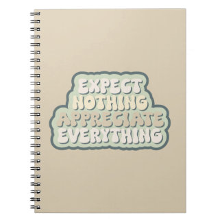 Carnet Attendez Rien, Appréciez Tout Gratitude