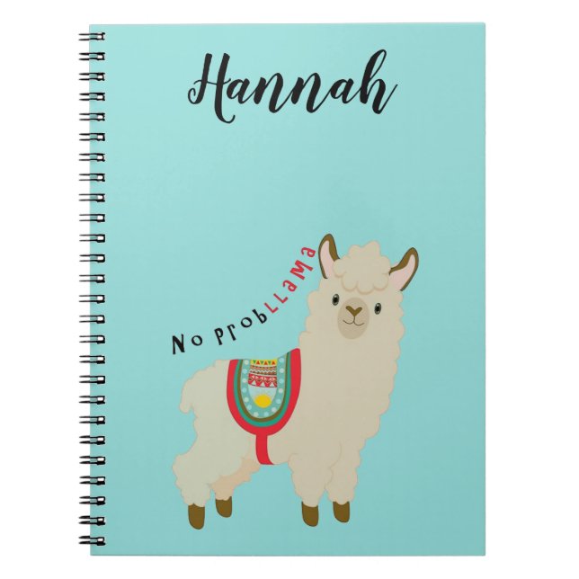 Carnet Aucun ProbLlama Personnalisé (Devant)