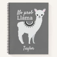 Aucun ProbLlama Personnalisé Cute Llama Grey