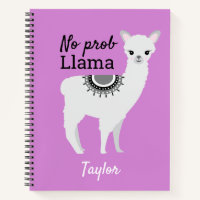 Aucun ProbLlama Personnalisé Cute Llama Purple