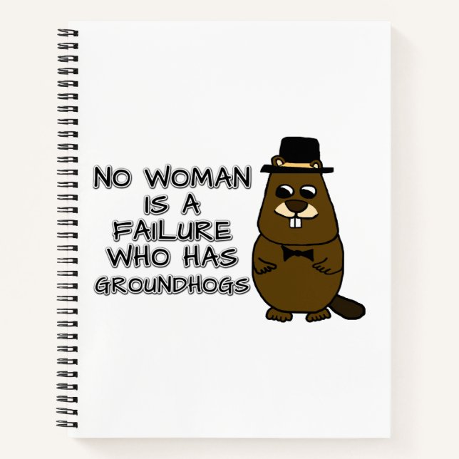 Carnet Aucune femme n'est un échec qui a des marmottes (Devant)