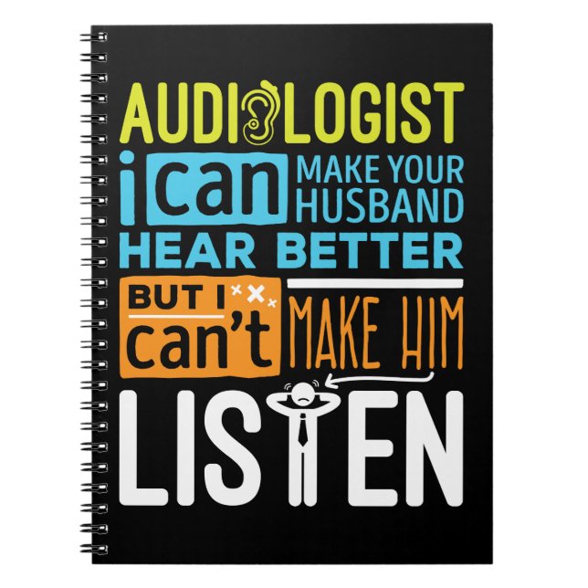 Carnet Audiologiste Funny Audiologie Entendre Mieux (Devant)