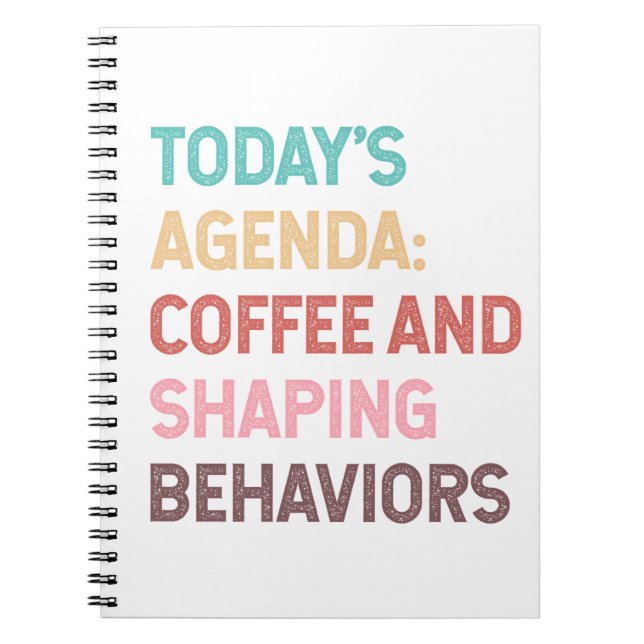 Carnet Aujourd'Hui Agenda Café Et Comportements De Façonn (Devant)