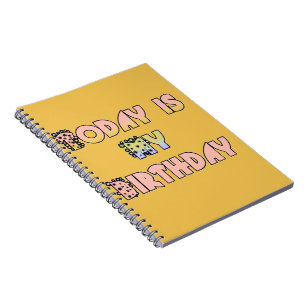 Carnet Aujourd'hui est mon art d'anniversaire