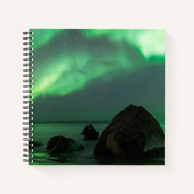 Carnet Aurora Borealis | Lofoten Beach Norway (Devant)