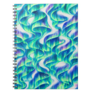 Carnet Aurore Boréale Motif Abstrait
