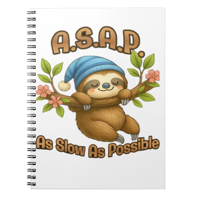 Carnet Aussi Lent Que Possible - Joli Sloth ASAP Classic  (Devant)