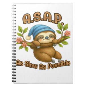 Carnet Aussi Lent Que Possible - Joli Sloth ASAP Classic 