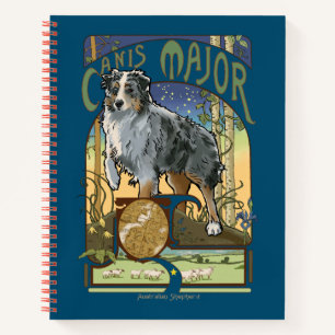 Carnet Australian Shepherd Art Nouveau Canis Major