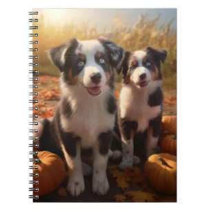 Carnet Australian Shepherd Puppy Citrouille de plaisir d'