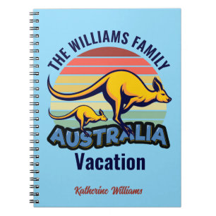 Carnet Australie Voyage Cute Kangaroo Sunset Voyage perso