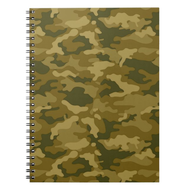 Carnet Authentique Camouflage militaire de l'Armée Verte (Devant)