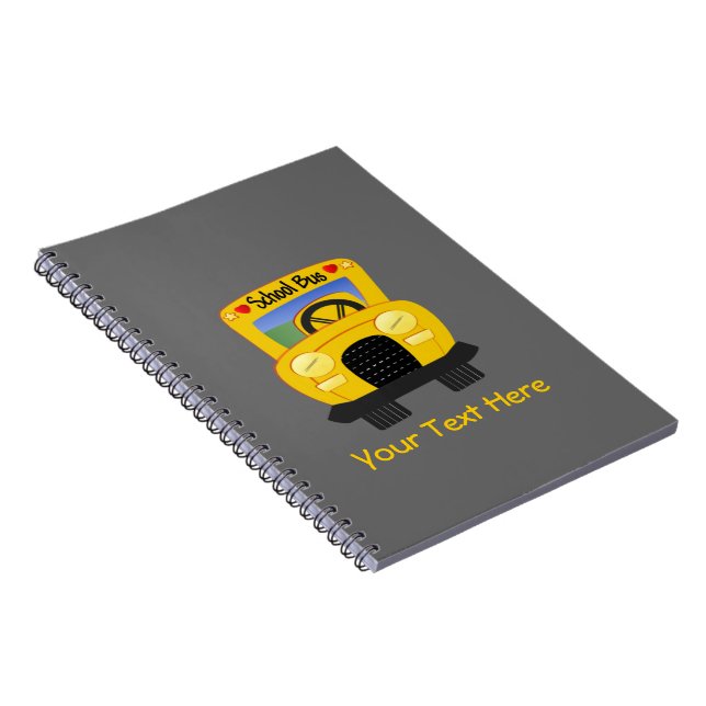 Carnet Autobus scolaire 2 (personnalisable) (Côté Droit)
