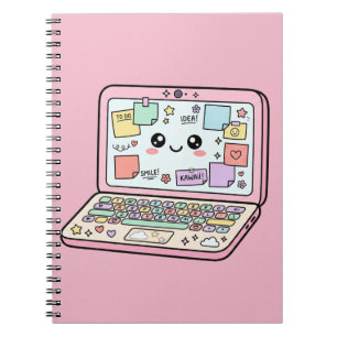Carnet Autocollant Kawaii Pastel Vibes d'étude pour ordin
