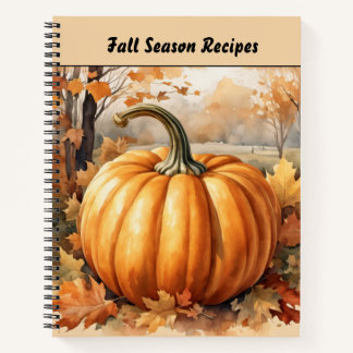 Carnet Automne Automne Saison Citrouille Thème Recette Li
