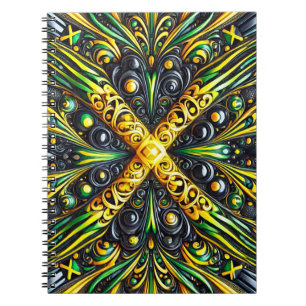 Carnet aux couleurs jamaïcaines Design abstrait