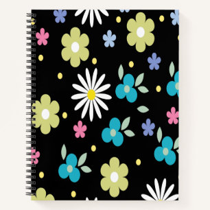 Carnet aux fleurs colorées