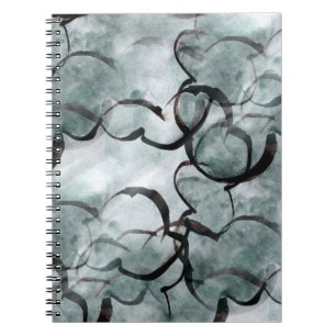 Carnet avant-garde d'art grise, peinture de main noire