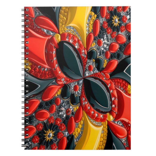 Carnet avec Allemagne Couleurs Design abstrait (Devant)