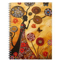Carnet Avec Couverture D'Art Africain