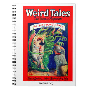 Carnet avec couverture du magazine Weird Tales en 