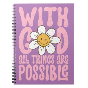 Carnet Avec Dieu Toutes Les Choses Possibles Retro Daisy 
