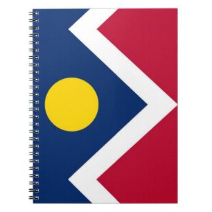 Carnet avec Drapeau de Denver City, Colorado State