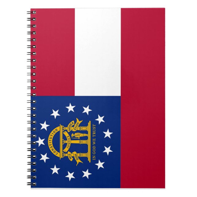 Carnet avec Drapeau de l'Etat de Géorgie (Devant)