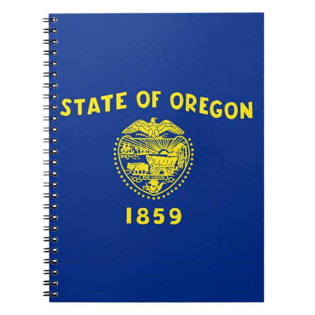 Carnet avec drapeau de l'Etat de l'Oregon (Devant)