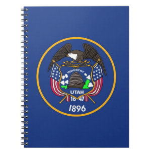 Carnet avec drapeau de l'État de l'Utah