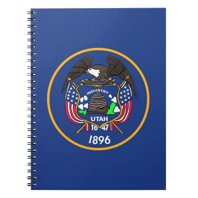 Carnet avec drapeau de l'État de l'Utah (Devant)