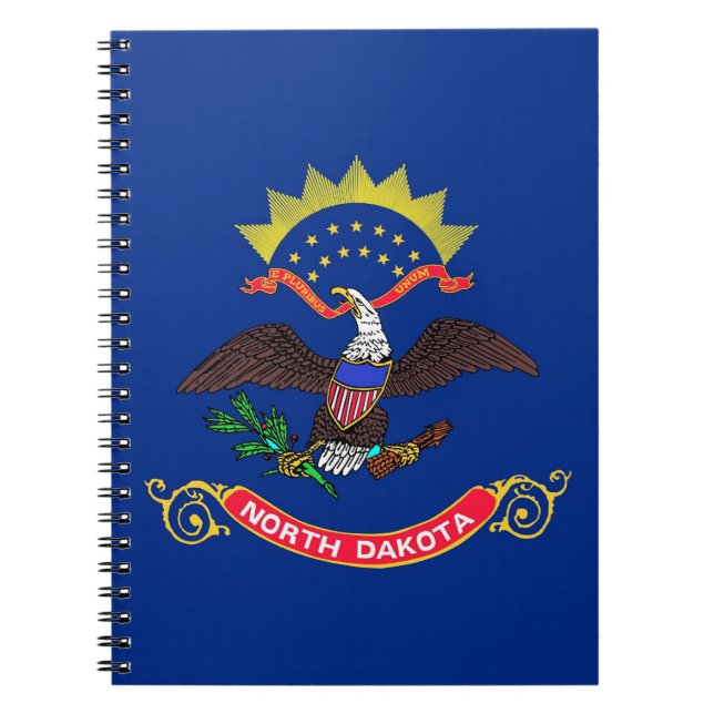 Carnet avec drapeau de l'État du Dakota du Nord (Devant)