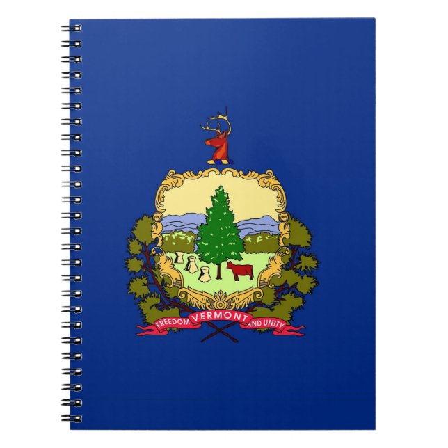 Carnet avec drapeau de l'État du Vermont (Devant)