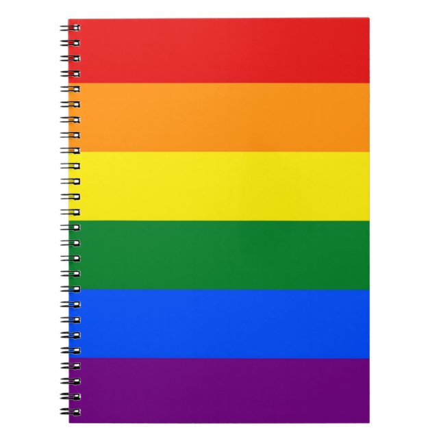 Carnet avec drapeau Rainbow LGBT Pride (Devant)