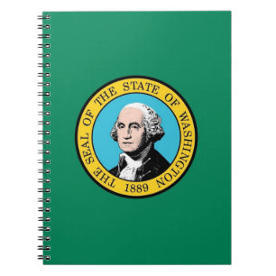 Carnet avec le drapeau de l'État de Washington
