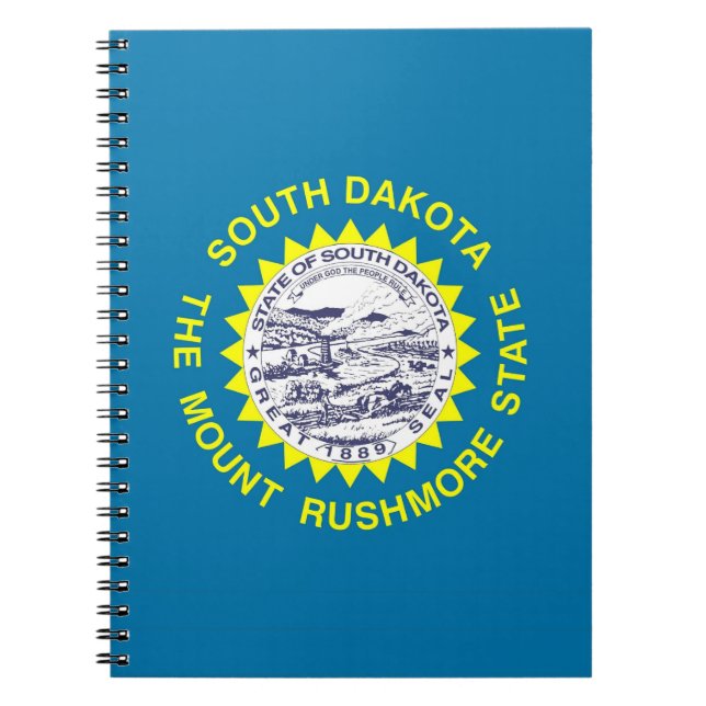 Carnet avec le drapeau de l'État du Dakota du Sud (Devant)