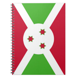 Carnet avec le drapeau du Burundi